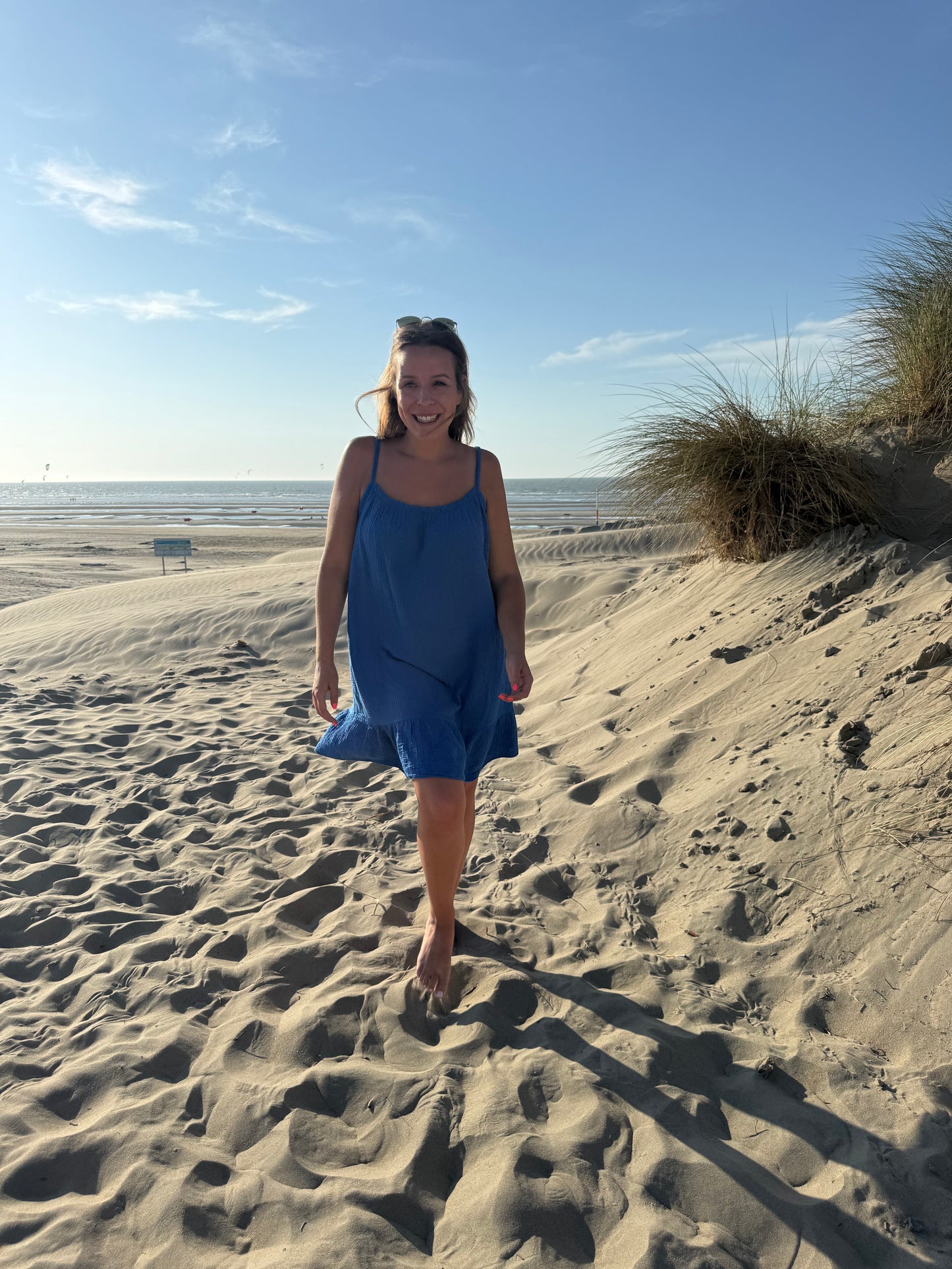 Riviera dress tetra blauw