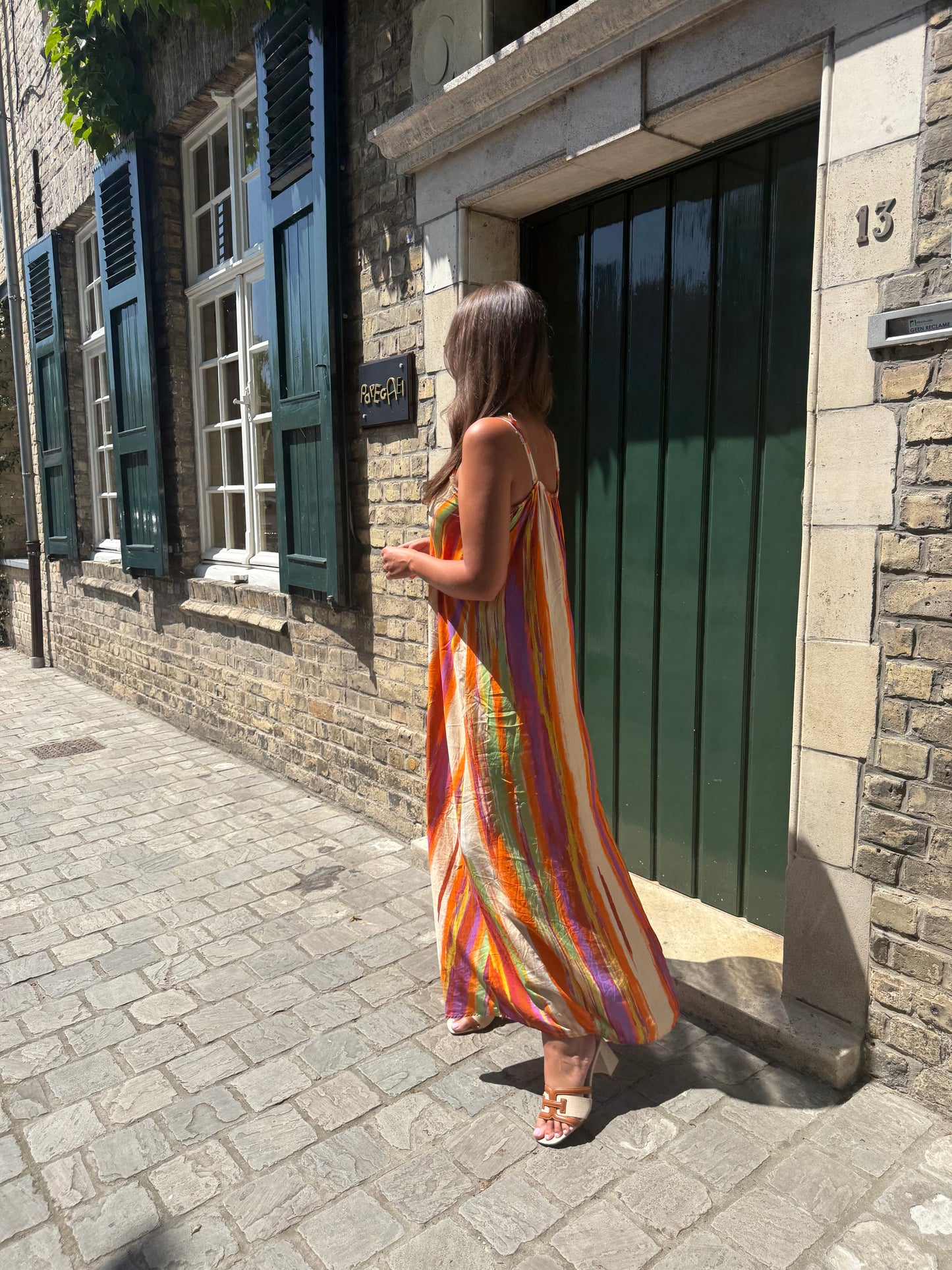 Ibiza sunset dress orange