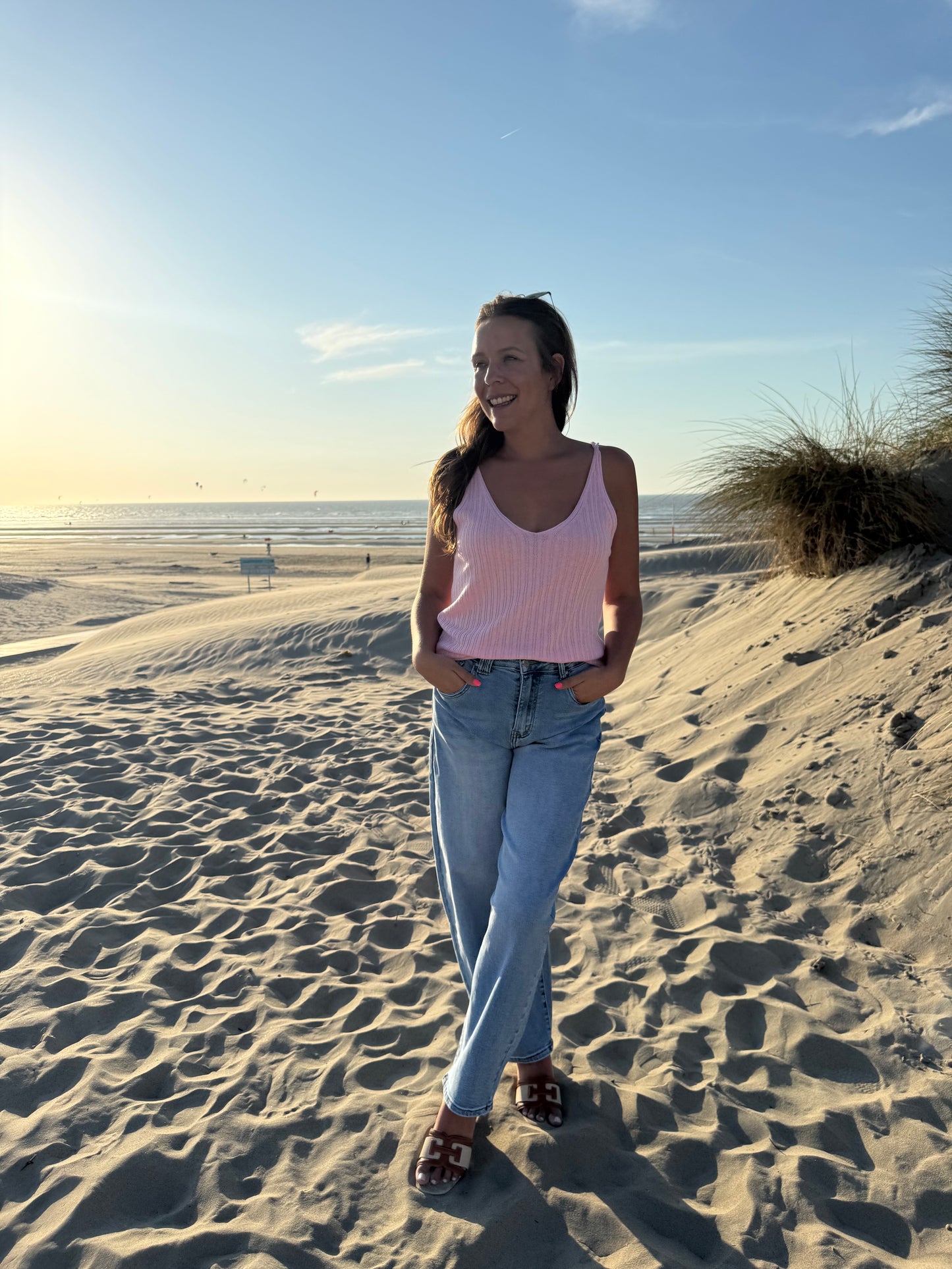 Roze top
