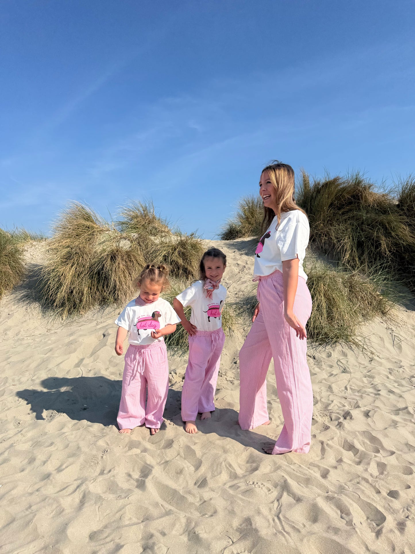 Roze broek mama