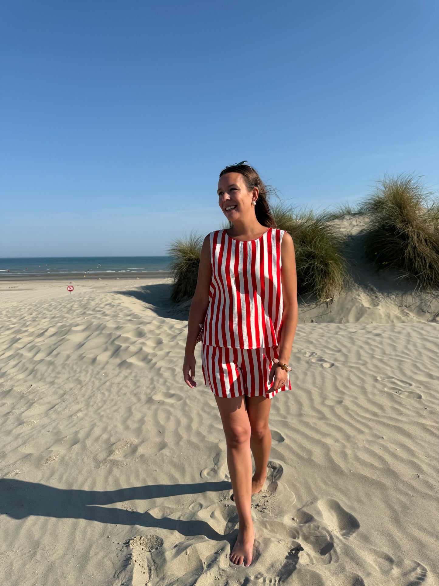 Red stripes co-ord set