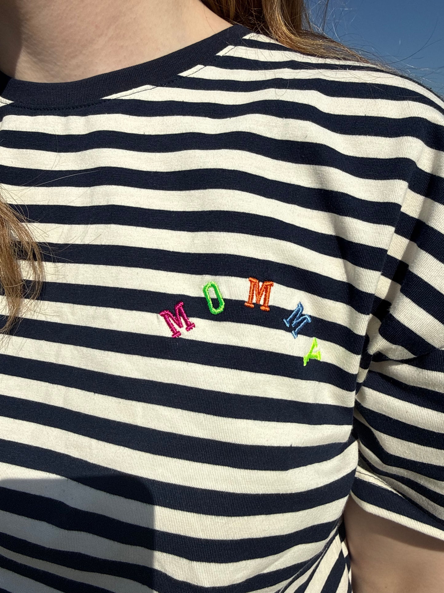 T-shirt blauw MOMMY