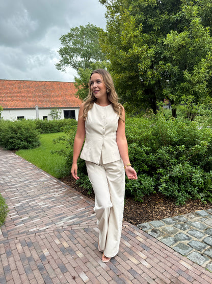 Linnenlook tweedelige set