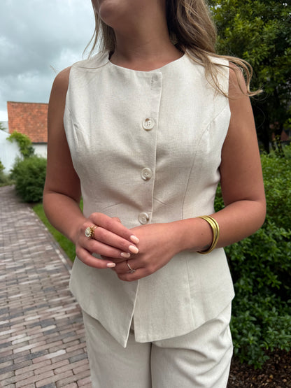 Linnenlook tweedelige set