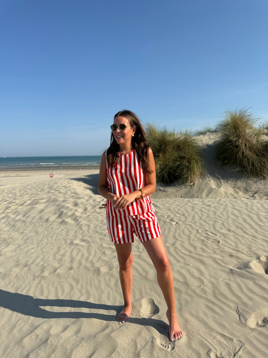 Red stripes co-ord set