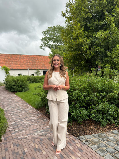 Linnenlook tweedelige set