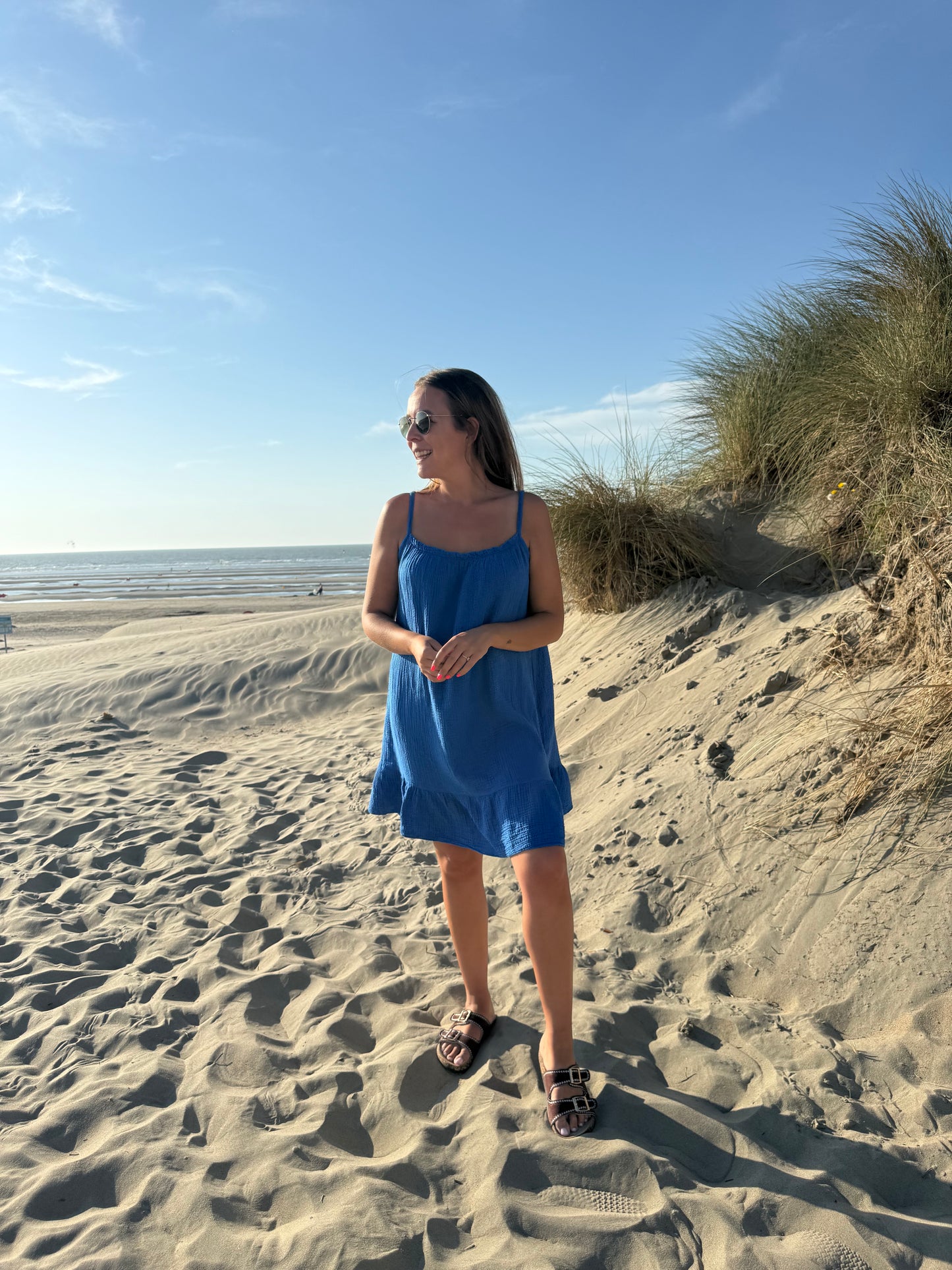 Riviera dress tetra blauw