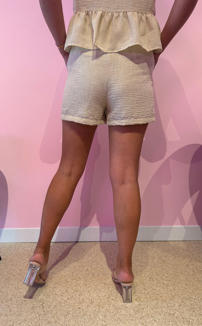 Beige zomershort