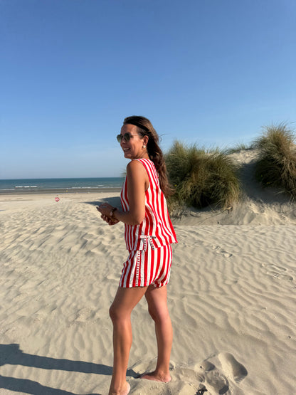 Red stripes co-ord set