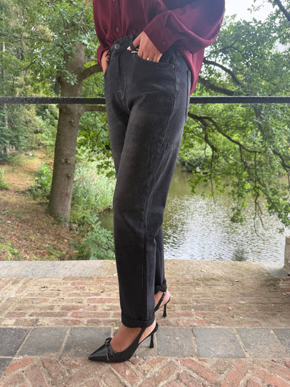 Mom jeans zwart