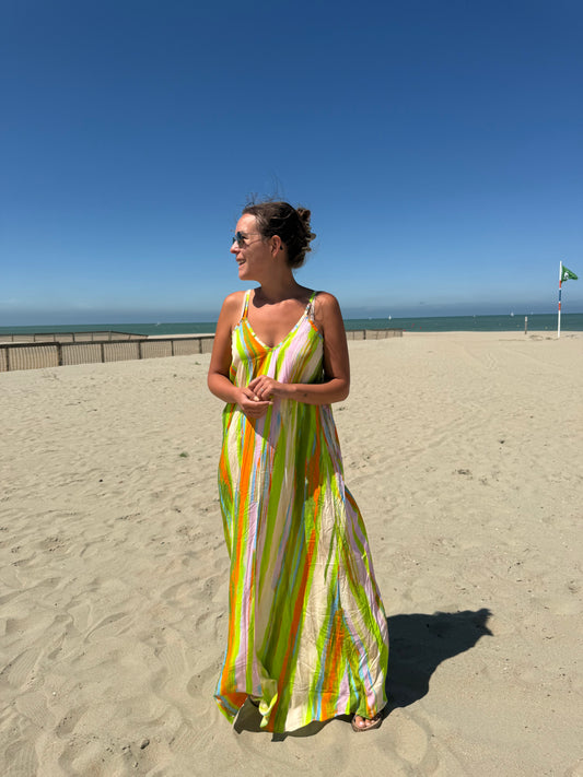 Ibiza sunset dress green