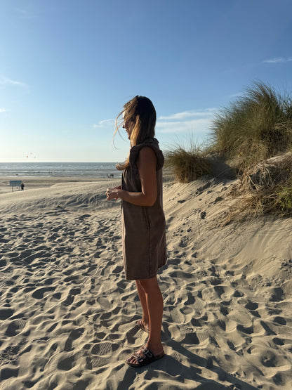 Espresso jeans dress chocoladebruin