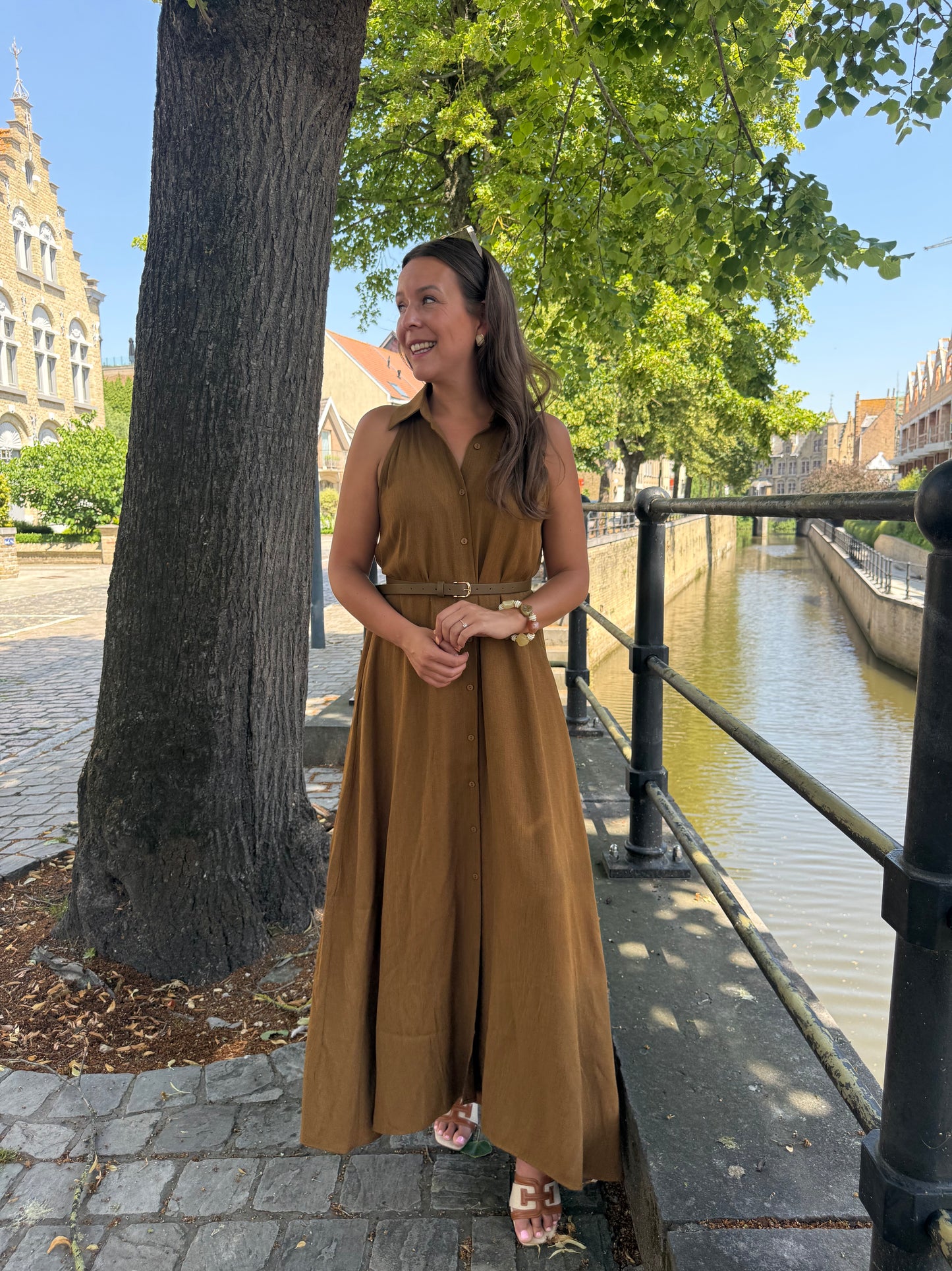 Olive maxi dress