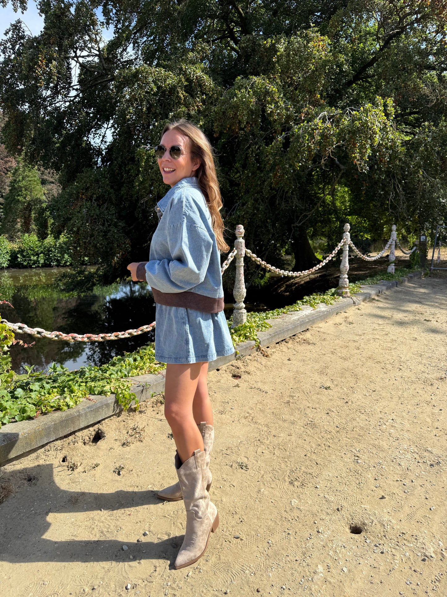 Brooklyn Denim set rokje + blouse