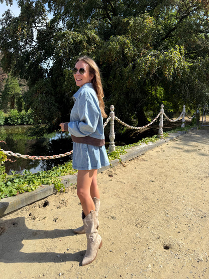 Brooklyn Denim set rokje + blouse