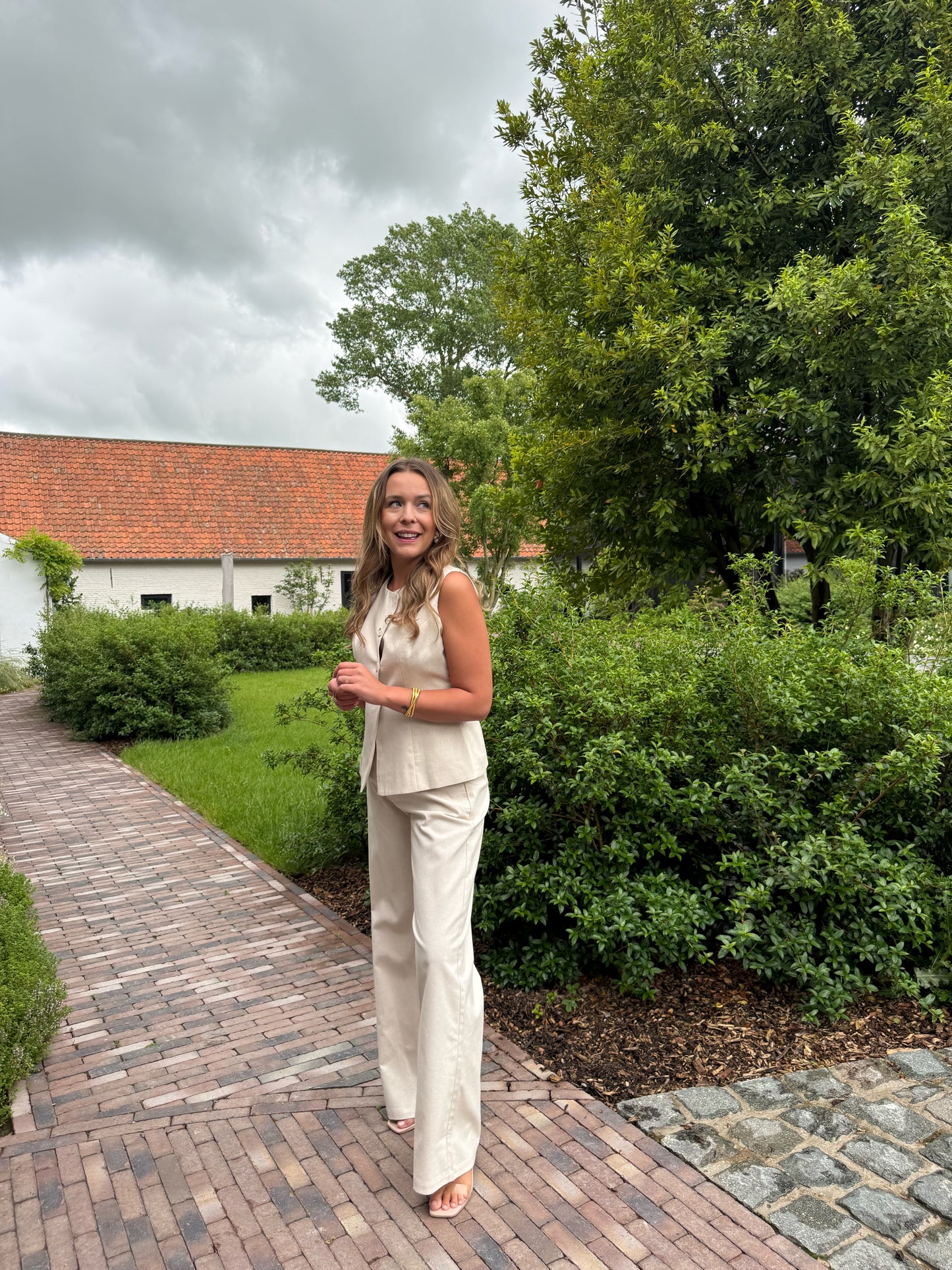 Linnenlook tweedelige set