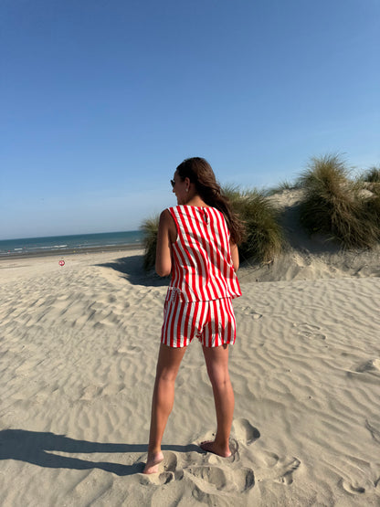 Red stripes co-ord set