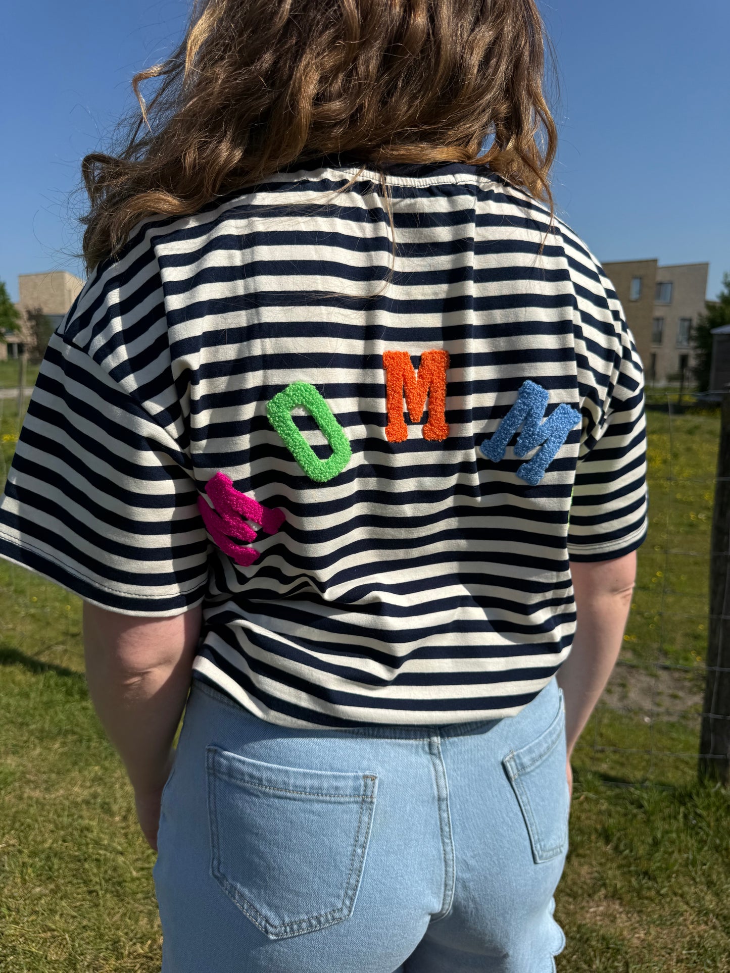 T-shirt blauw MOMMY