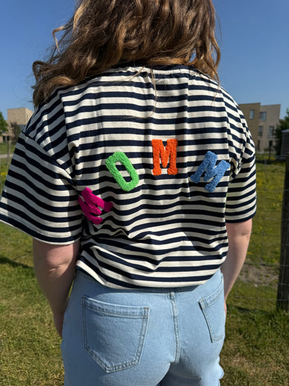 T-shirt blauw MOMMY