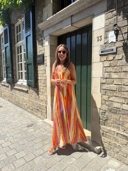 Ibiza sunset dress orange