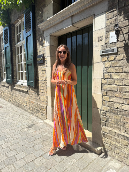 Ibiza sunset dress orange