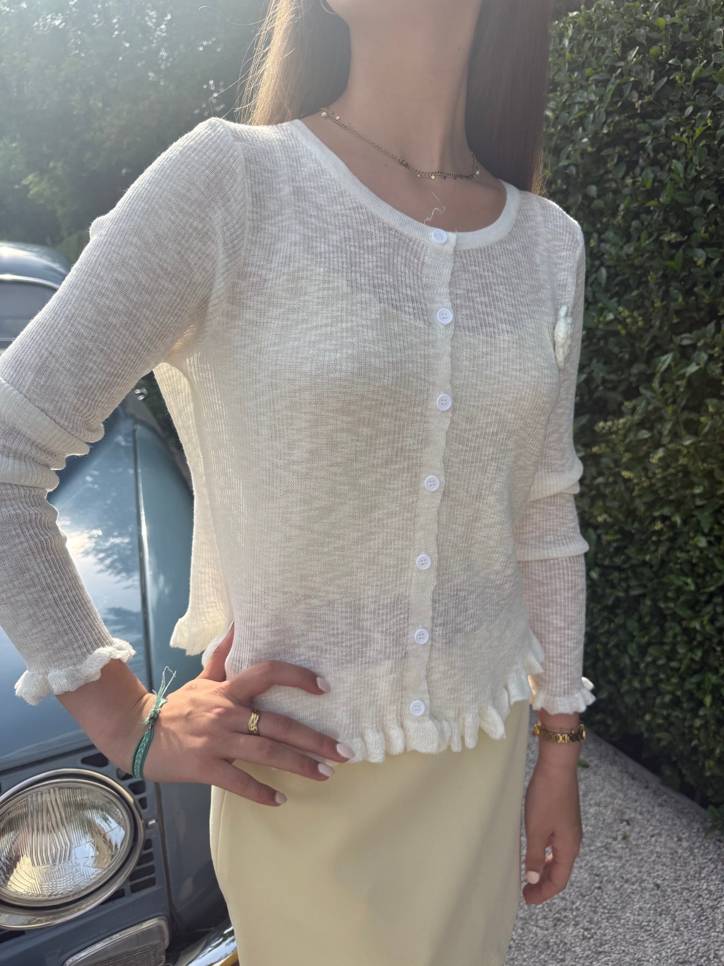 Rosalie Knit Cardigan - Wit