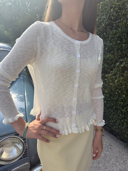 Rosalie Knit Cardigan - Wit