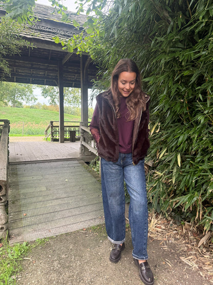 Bodywarmer chocolade (tweezijdig)