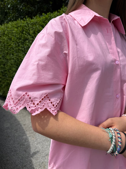 Hemd kleedje roze