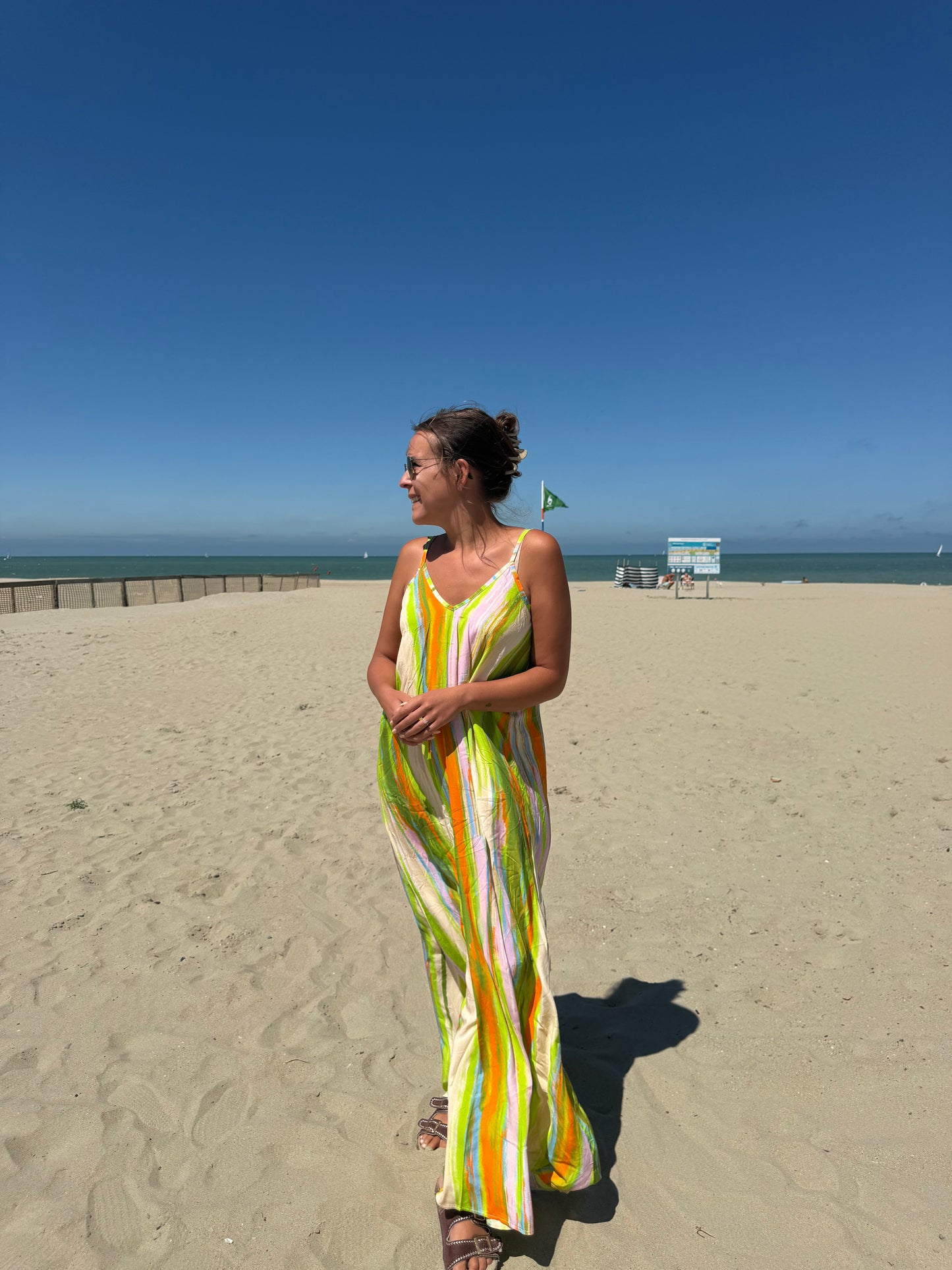 Ibiza sunset dress green