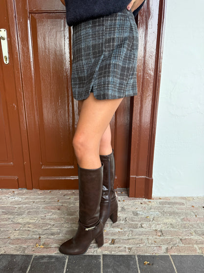 Faux leather laarzen gouden detail bruin