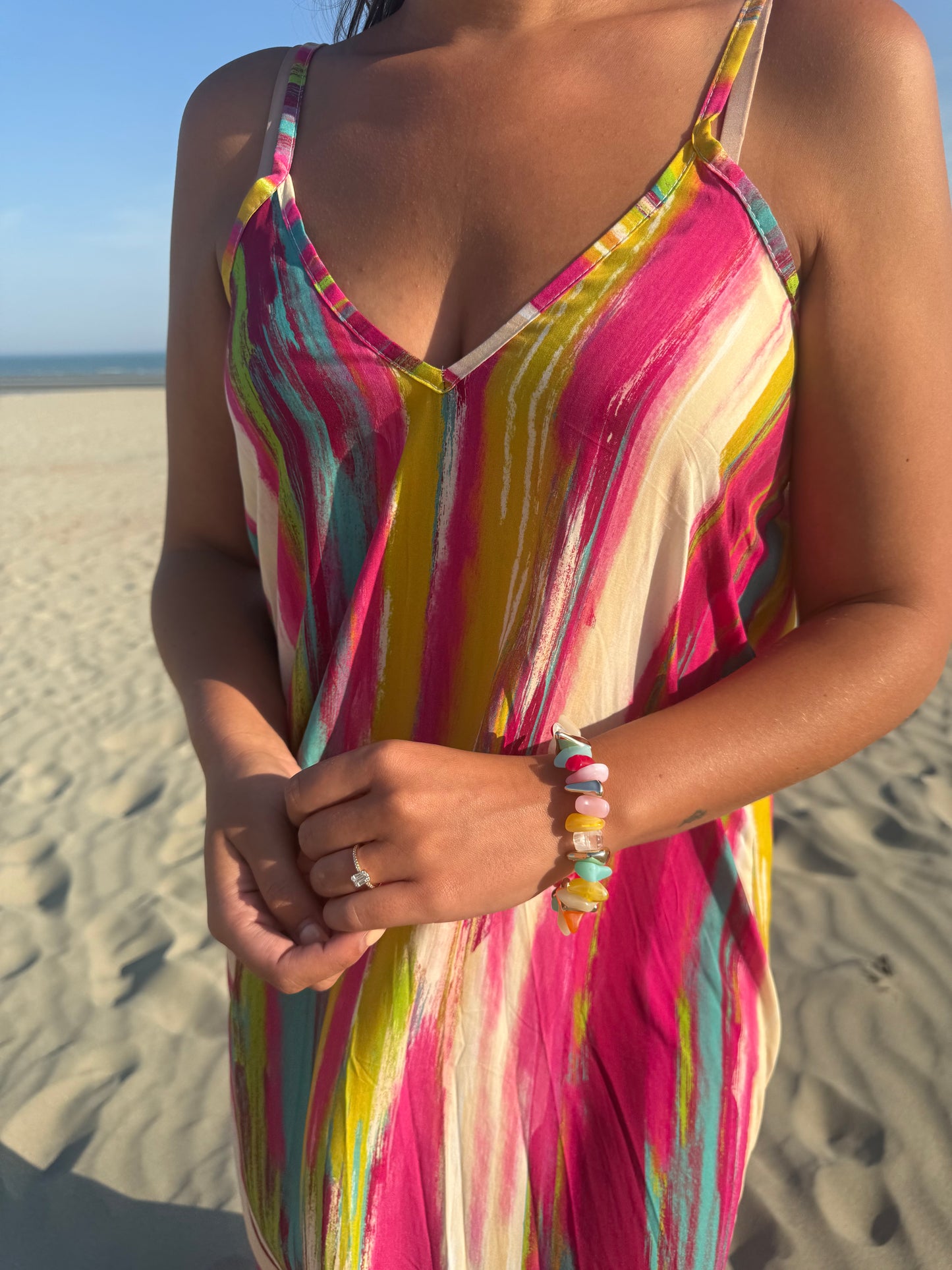 Ibiza sunset dress pink