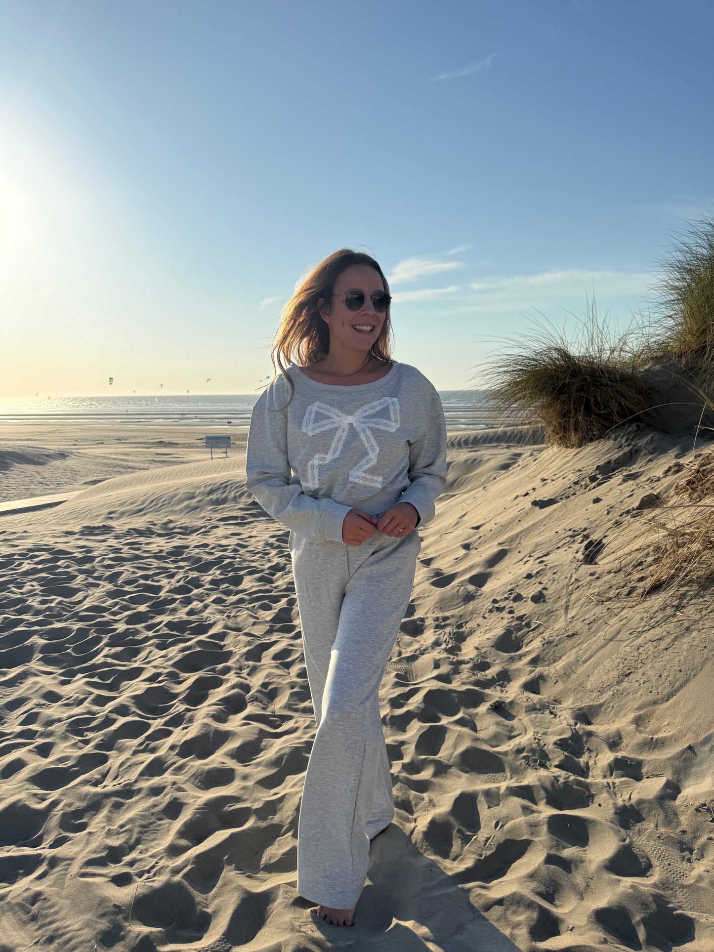 Grijze broek (sweaterstof)