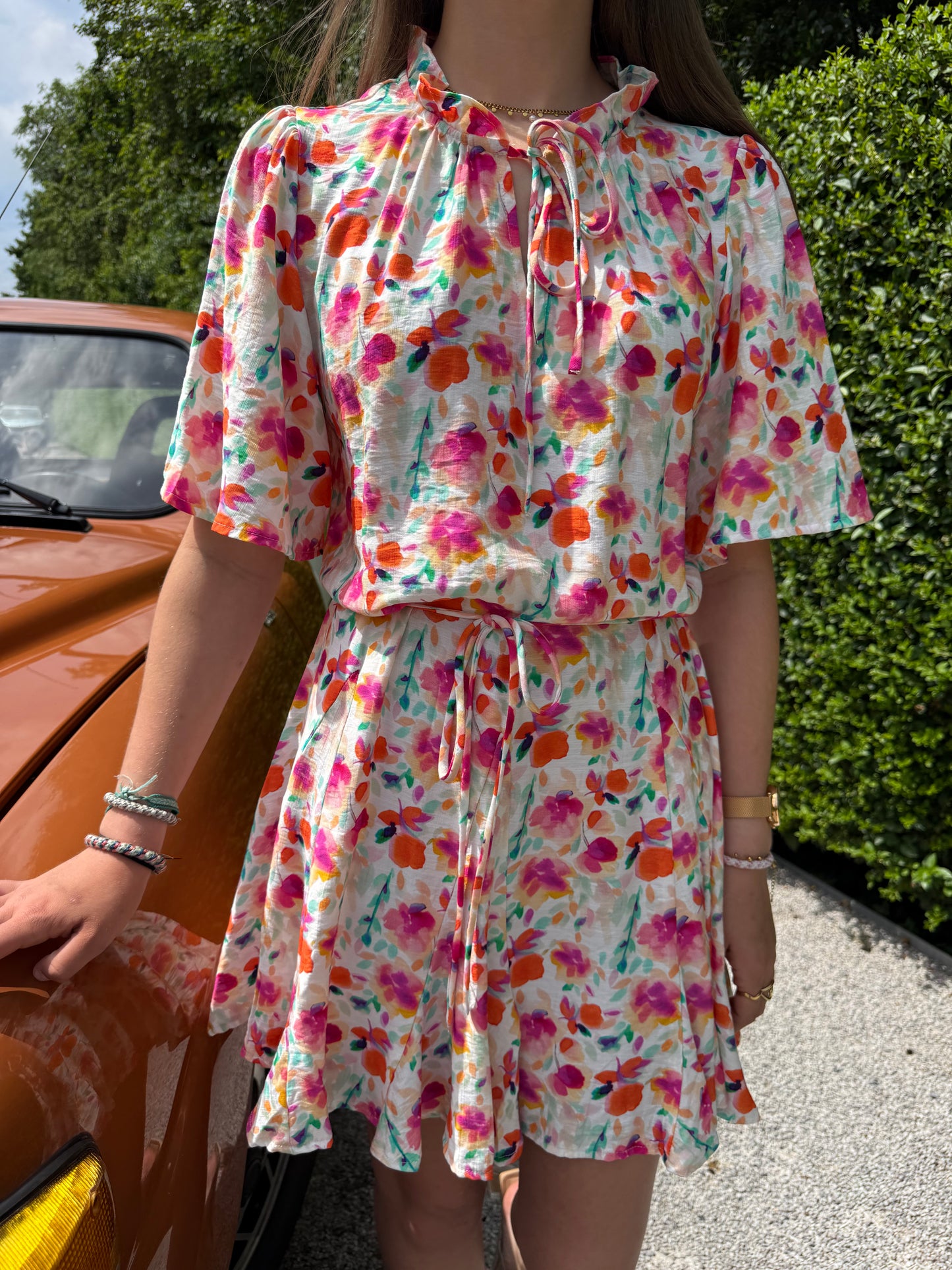 Ruffle flower dress