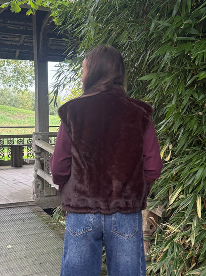 Bodywarmer chocolade (tweezijdig)