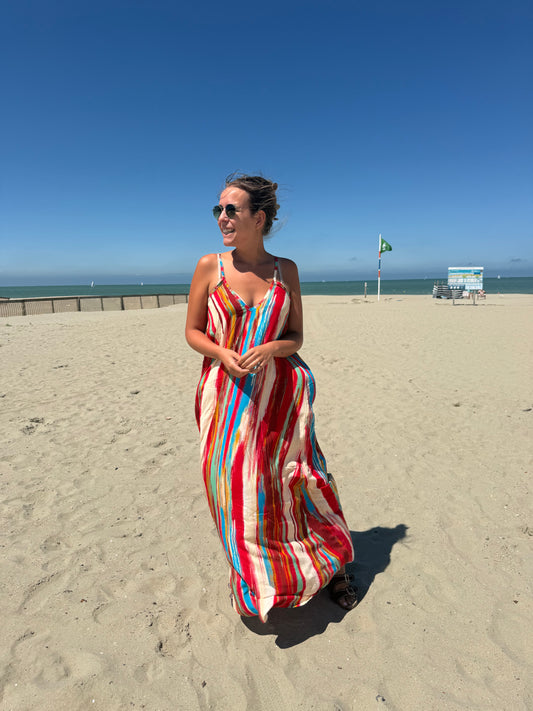 Ibiza sunset dress red