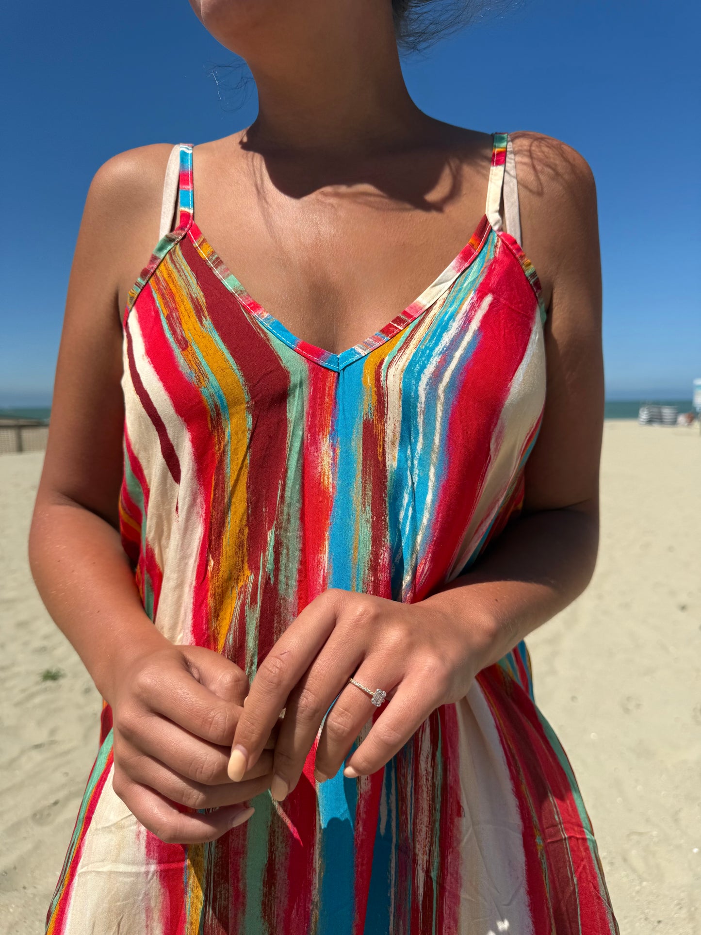 Ibiza sunset dress red
