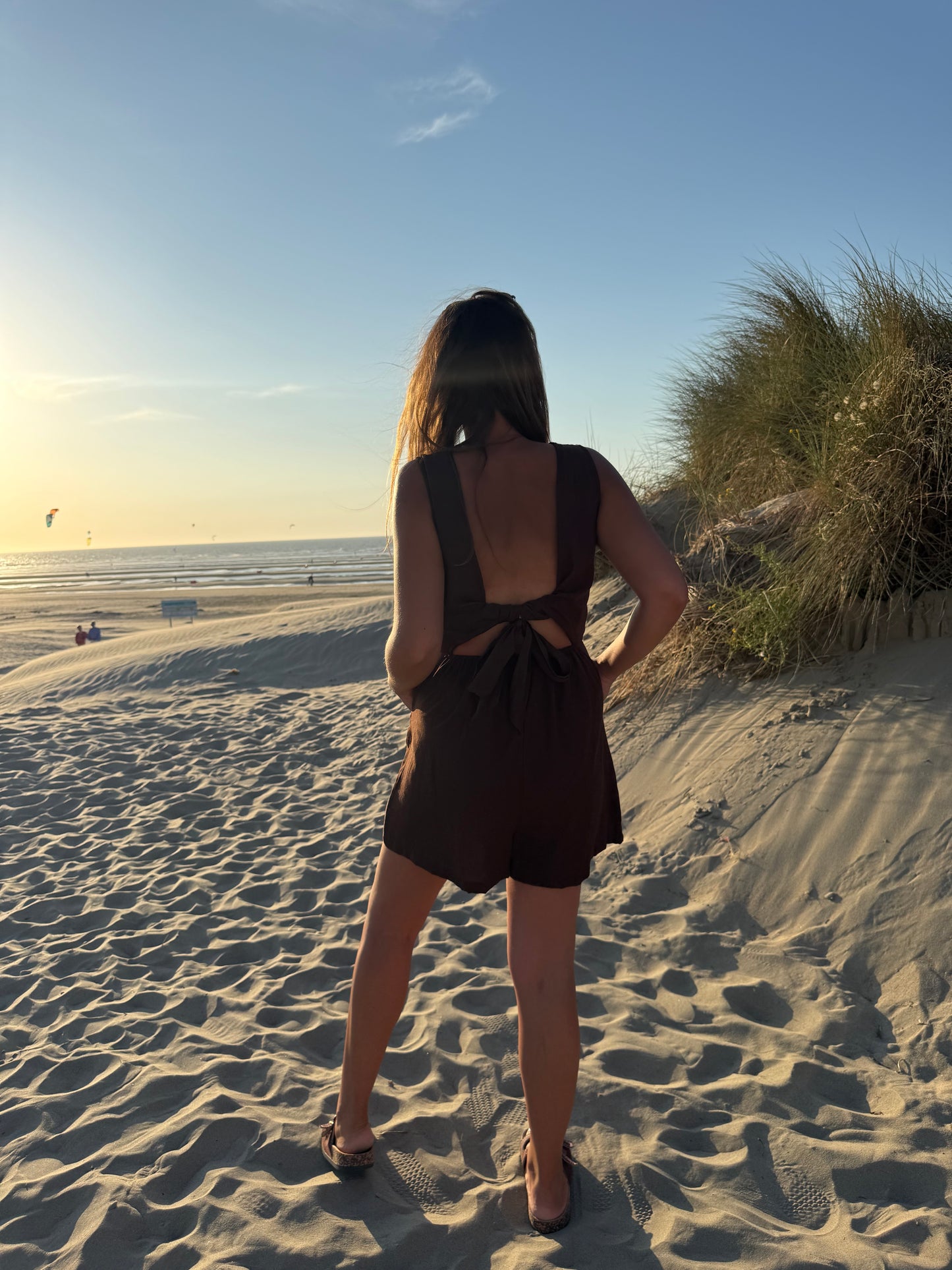 Jumpsuit chocolade bruin