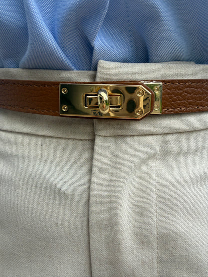 Bruine leder riem