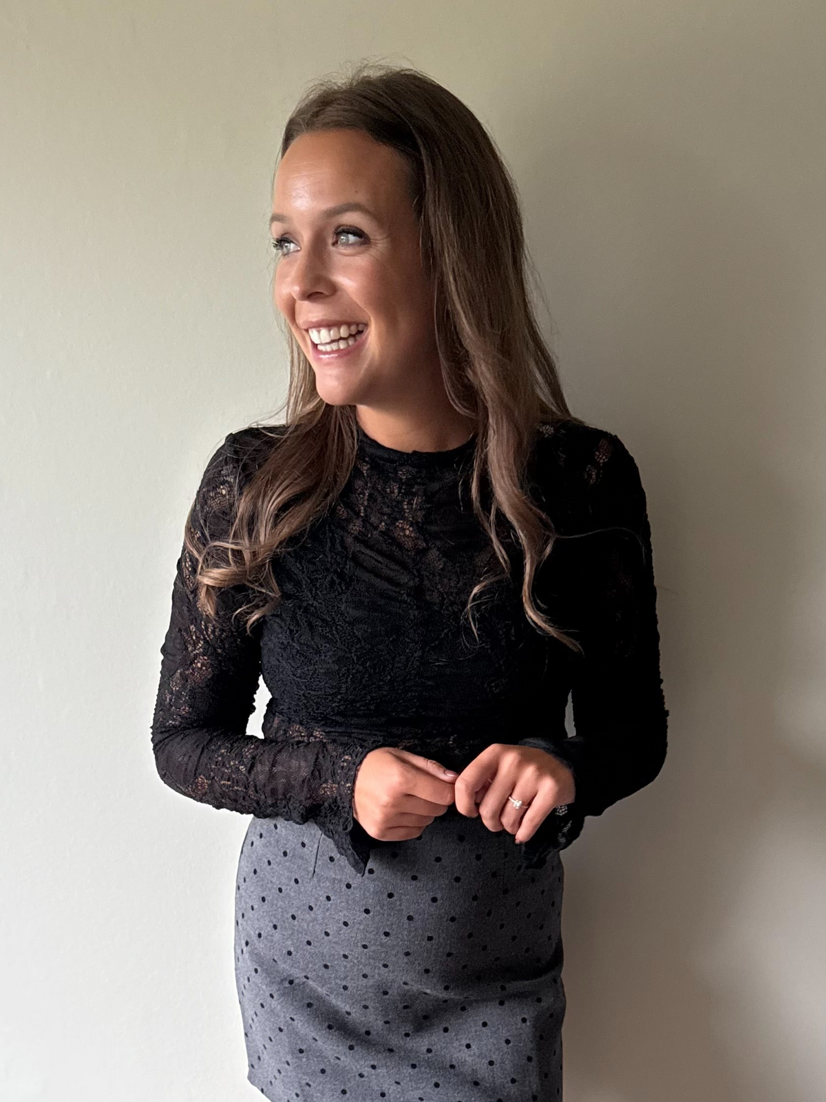 Lace top zwart