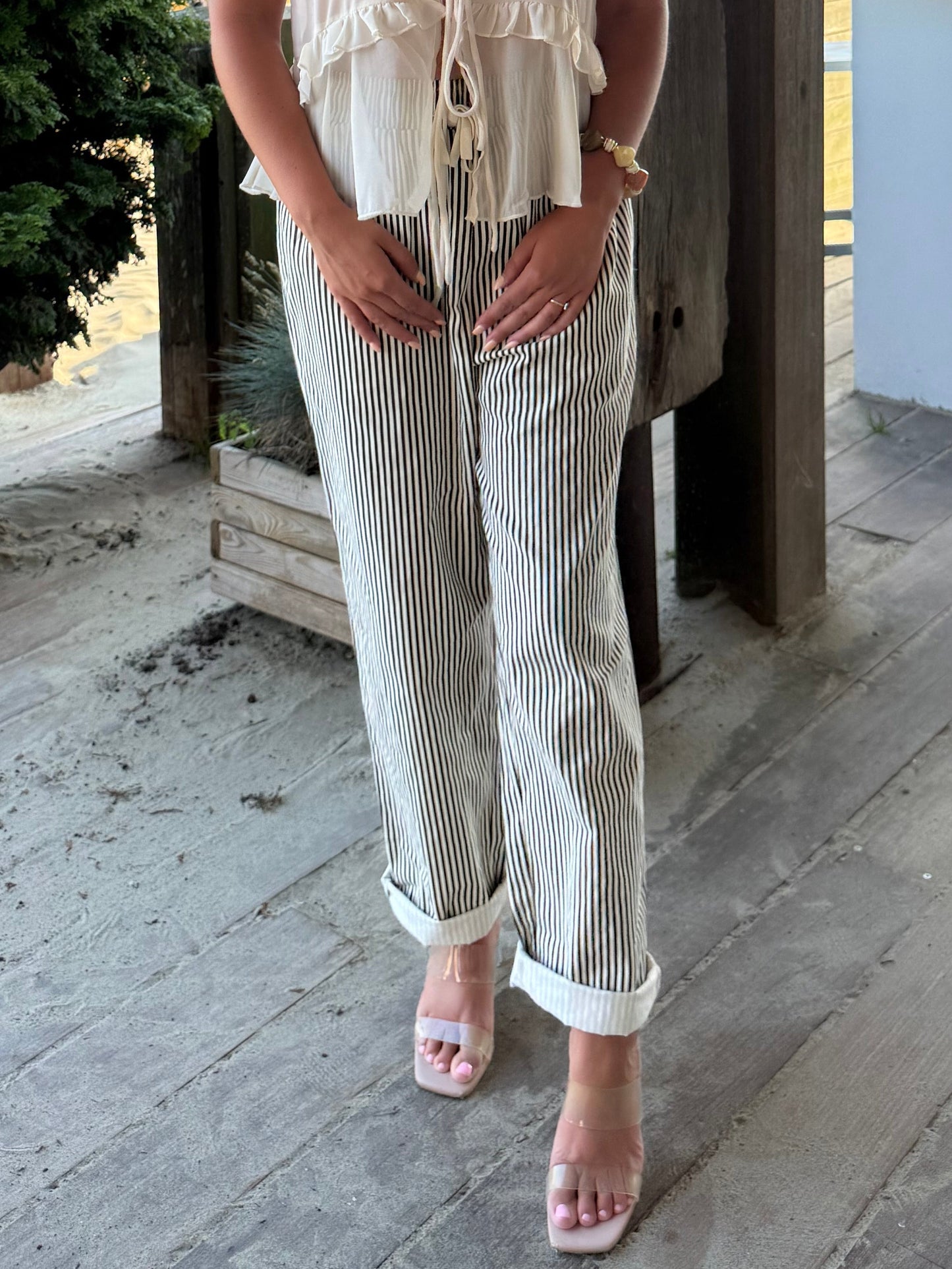 Riviera stripe pants