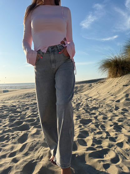 Balloon jeans grijs