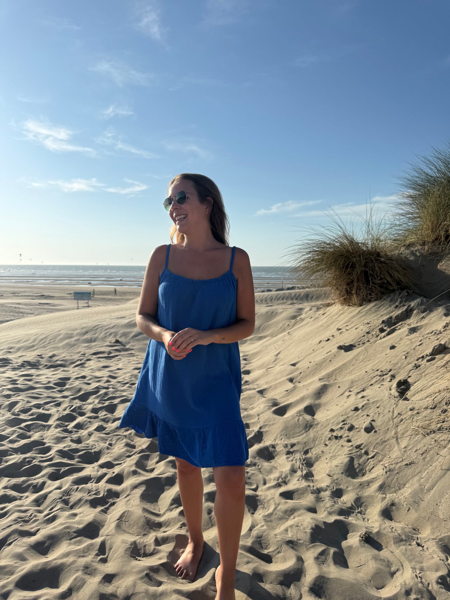 Riviera dress tetra blauw
