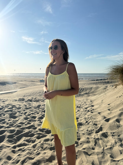 Riviera dress tetra geel