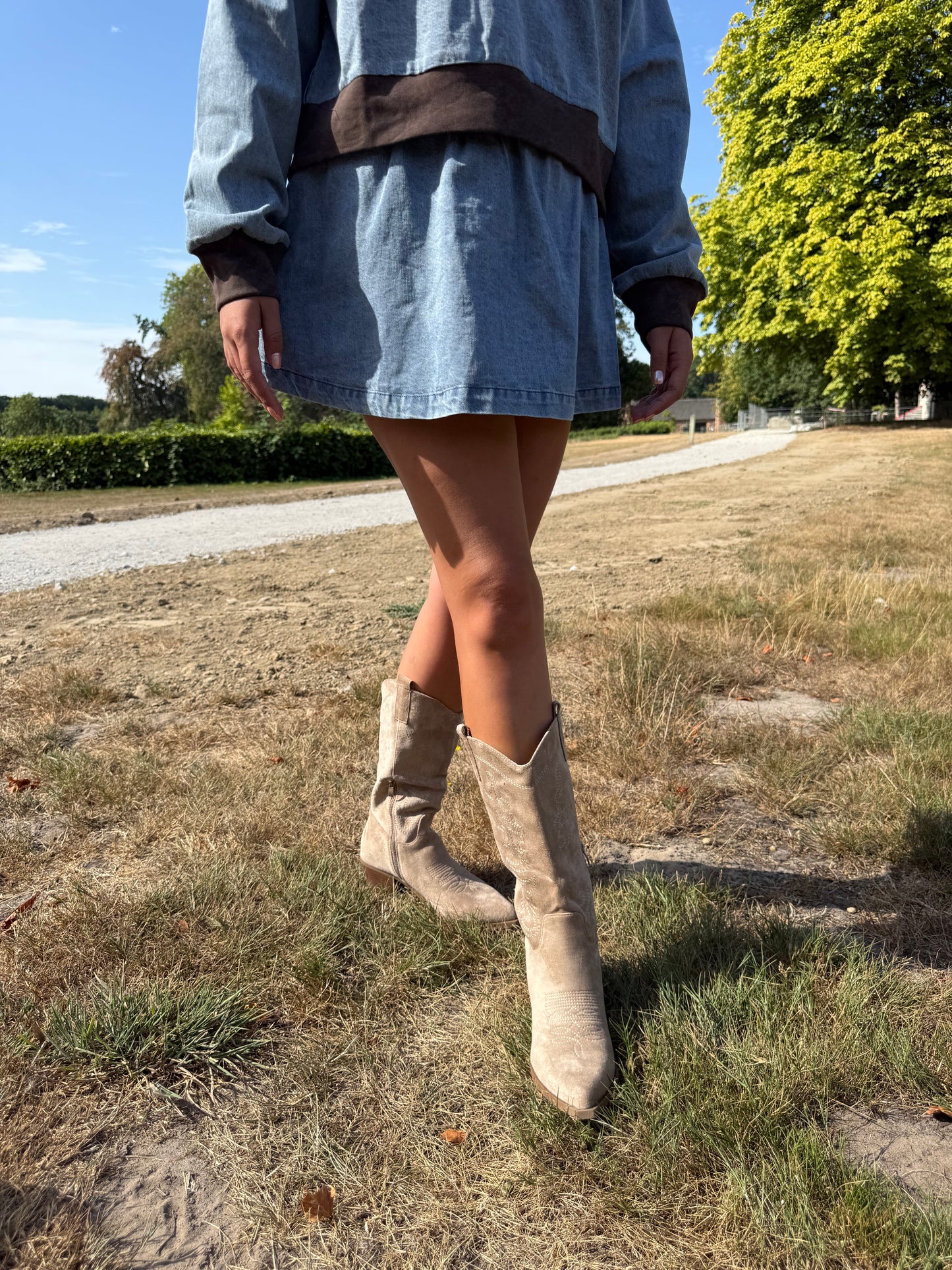 Cowboy boots Khaki