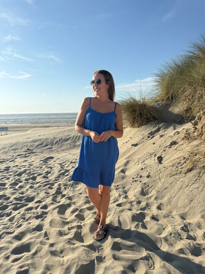 Riviera dress tetra blauw