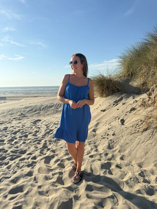 Riviera dress tetra blauw