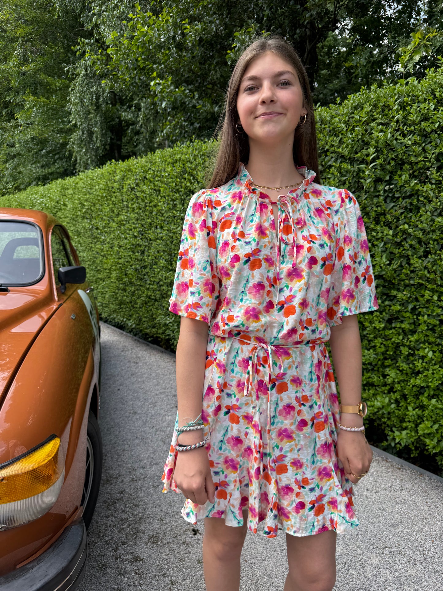 Ruffle flower dress