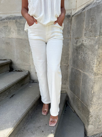Witte jeans broek