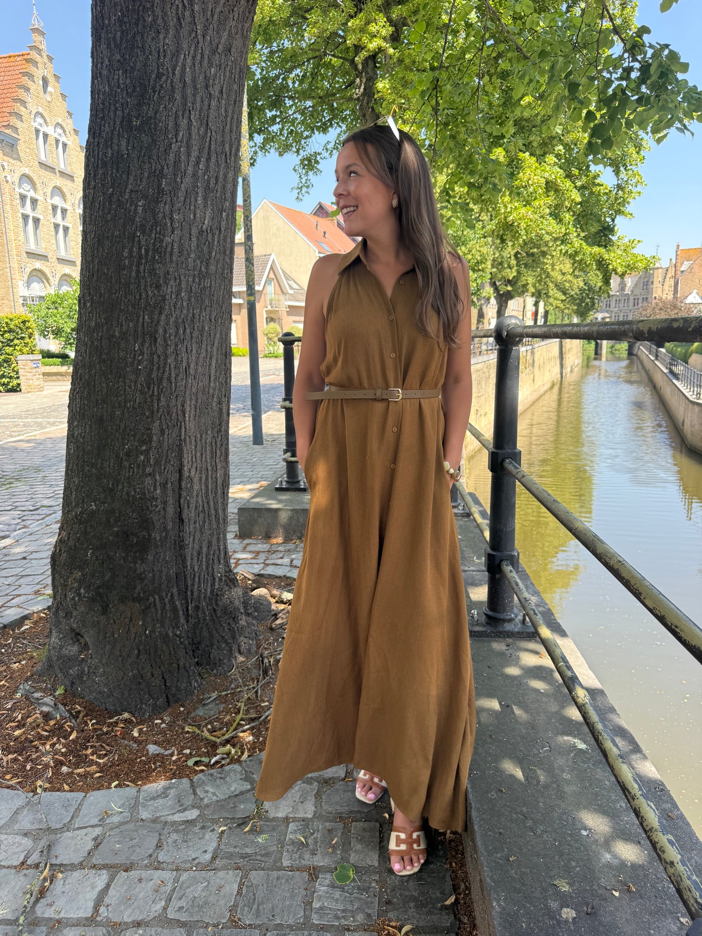 Olive maxi dress